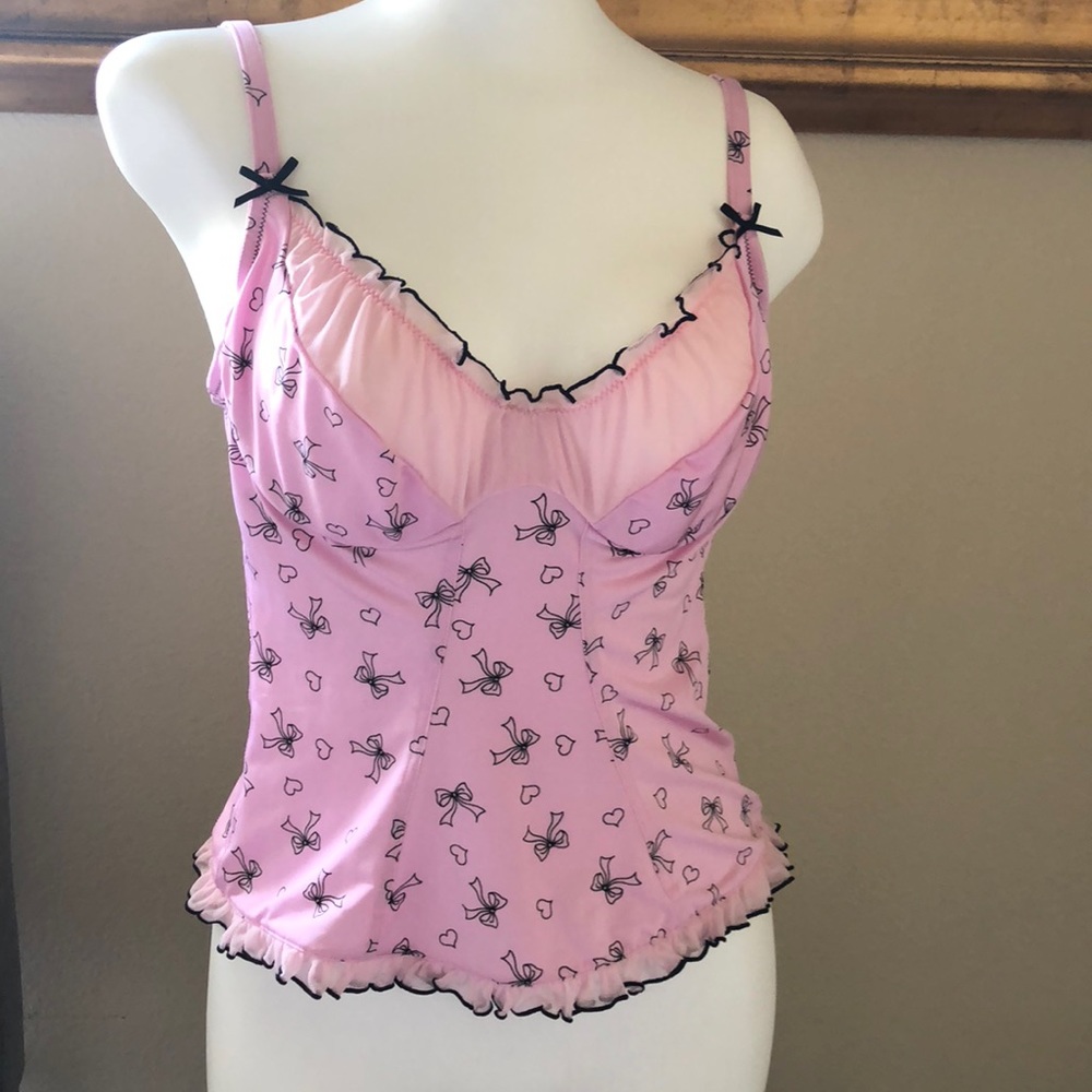 Victoria’s Secret bow print bostier